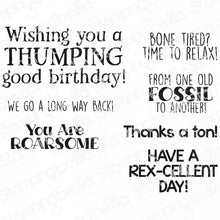 Load image into Gallery viewer, Dino Sentiment Set Rubber Stamp