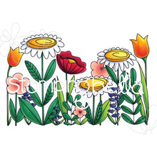 Load image into Gallery viewer, Floral Forest Backdrop Rubber Stamp