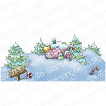 Load image into Gallery viewer, North Pole Backdrop Rubber Stamp
