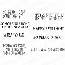 Load image into Gallery viewer, Work Life Sentiment Set Rubber Stamp