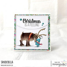 Load image into Gallery viewer, Bundle Girl With Reindeer Rubber Stamp
