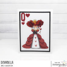 Load image into Gallery viewer, Oddball Queen Of Hearts (Alice In Wonderland Collection) Rubber Stamp
