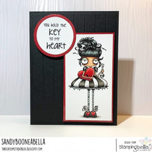 Load image into Gallery viewer, Oddball With A Lock And Key Rubber Stamp
