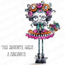 Load image into Gallery viewer, Day Of The Dead Oddball Rubber Stamp
