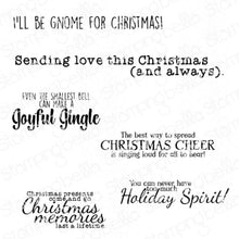 Load image into Gallery viewer, Festive Gnome Sentiment Set Rubber Stamp
