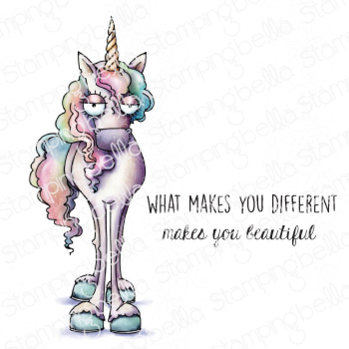 Oddball Unicorn Rubber Stamp