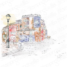 Load image into Gallery viewer, Sketchy Corner Backdrop Rubber Stamp
