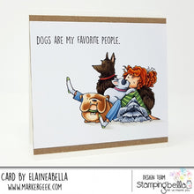 Load image into Gallery viewer, Tiny Townie Daphne And Her Dogs Rubber Stamp

